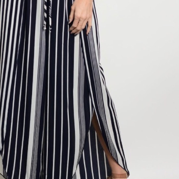 CLOSET CLOSINVACATION PANTS BLUE AND WHITE STRIPED - Picture 5 of 7